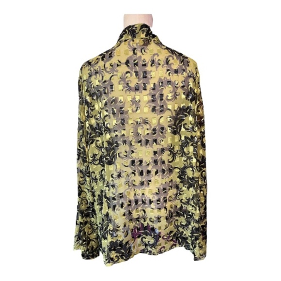 EUC Notations Woman sheer floral tie-front blouse – size 2X - Picture 4 of 7